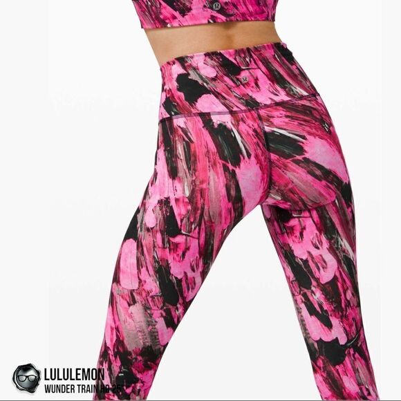 LULULEMON WUNDER TRAIN HIGH-RISE 25” INCENTIVE REFRESH SONIC PINK SIZE 2 LEGGING - Picture 7 of 15